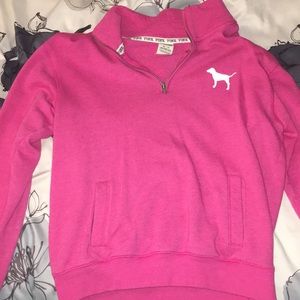 PINK quarter zip sweatshirt